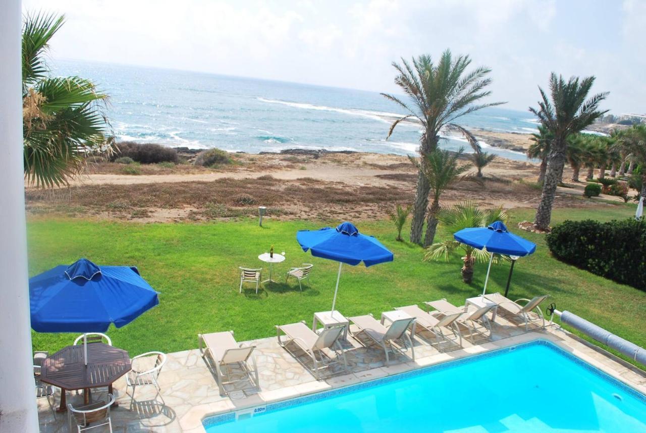 Sea Front Villa, Heated Private Pool, Amazing Location Paphos 323 Kissonerga Ngoại thất bức ảnh