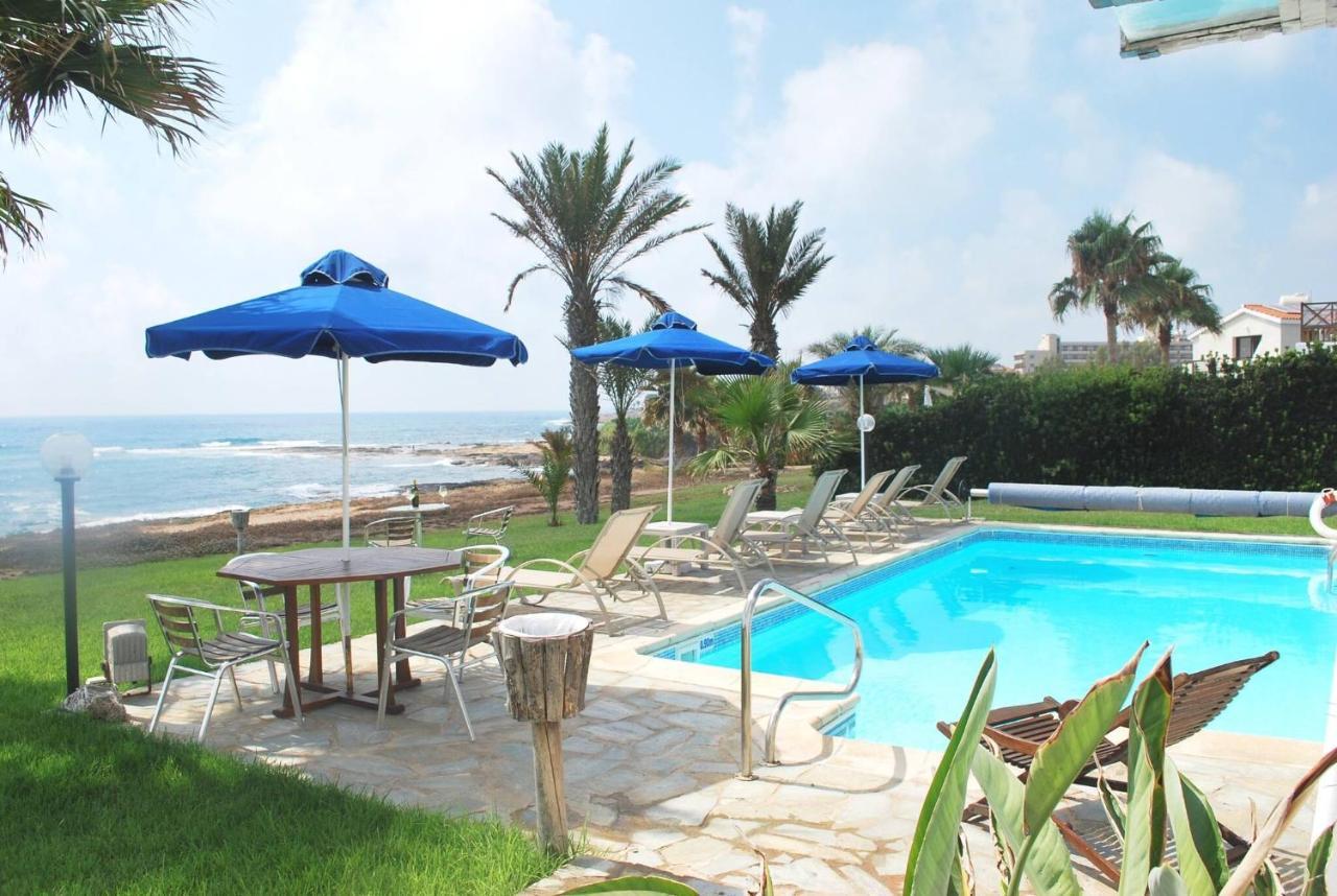 Sea Front Villa, Heated Private Pool, Amazing Location Paphos 323 Kissonerga Ngoại thất bức ảnh